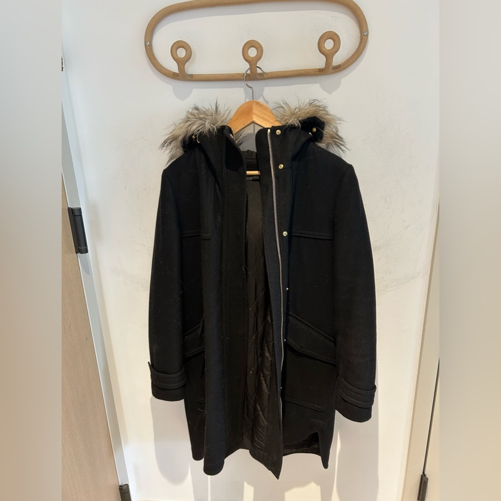 Anne Taylor Parka with Fur Hood Size Medium